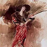 Signora in Abito Rosso 1916, Giovanni Boldini