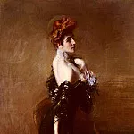 Giovanni Boldini - Portrait Of madame Pages In Evening Dress