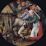Pieter Brueghel the Younger - Flamish Proverbs - The Drunkard pushed into the Pigsty