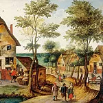 Pieter Brueghel the Younger - Landscape with the Holy Family at the tavern