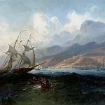Фридрих Эдуард Майерхайм - Вид Ла Гуайры с моря