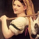 Returned from the market, Adolphe William Bouguereau