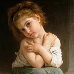 Chilly girl, Adolphe William Bouguereau