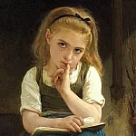The difficult lesson, Adolphe William Bouguereau