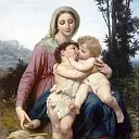 Адольф Уильям Бугро - Мадонна с Младенцем и Иоанном Крестителем