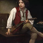 Italian boy with a mandolin, Adolphe William Bouguereau