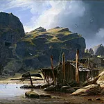 Иоганн Вильгельм Прейер - Рыбацкий поселок Сольсвик, Норвегия