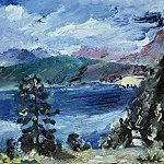 Отто Мюллер - Озеро Вальхензее с лиственницей