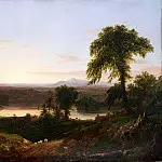 Summer Twilight, A Recollection of a Scene in New England, Thomas Cole