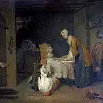 Prayer before dinner, Jean Baptiste Siméon Chardin