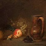 Still life with fruits and pottery jar, Jean Baptiste Siméon Chardin