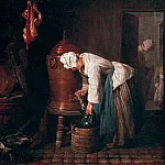 Woman drawing water from an urn, Jean Baptiste Siméon Chardin