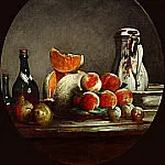 Pears, peaches and plums, Jean Baptiste Siméon Chardin