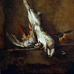 Dead hare with red partridge, Jean Baptiste Siméon Chardin