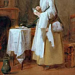 Attentive sick guard, Jean Baptiste Siméon Chardin