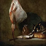 Still Life With Cat and Rayfish, Jean Baptiste Siméon Chardin