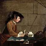 LE CHATEAU DE CARTES, Jean Baptiste Siméon Chardin