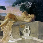 Paul Delaroche - Girl in a Basin 1845 unfinished