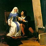 Поль Деларош - Филиппо Липпо, влюбляющийся в свою модель, 1822