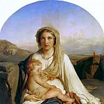 Поль Деларош - Мадонна и младенец, 1844