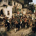 Освальд Ахенбах - Возвращение тирольского ополчения с войны 1809 года