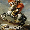 Жак-Луи Давид - Наполеон Бонапарт, пересекающий перевал Сен-Бернар 20 мая 1800 г. (Бонапарт на перевале Сен-Бернар)