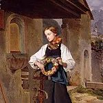 Фердинанд Вайсс - Девушка, украшающая венком могилу