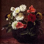 Flowers In A Clay Pot, Ignace-Henri-Jean-Theodore Fantin-Latour