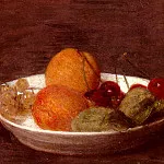 A Bowl Of Fruit, Ignace-Henri-Jean-Theodore Fantin-Latour