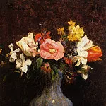 Flowers Camelias and Tulips, Ignace-Henri-Jean-Theodore Fantin-Latour