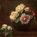 Розы в миске, Игнас-Анри-Жан-Теодор Фантен-Латур