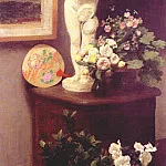 Flowers and various objects, Ignace-Henri-Jean-Theodore Fantin-Latour