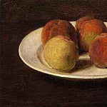 Игнас-Анри-Жан-Теодор Фантен-Латур - Натюрморт с четырьмя персиками