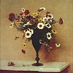 Annual chrysanthemums, Ignace-Henri-Jean-Theodore Fantin-Latour