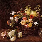 Игнас-Анри-Жан-Теодор Фантен-Латур - Корзина с цветами