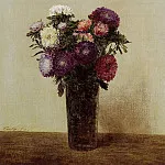 Vase of Flowers Queens Daisies, Ignace-Henri-Jean-Theodore Fantin-Latour