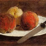 Plate of Peaches, Ignace-Henri-Jean-Theodore Fantin-Latour