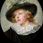 Portrait of young boy with a feathered hat, Jean Honore Fragonard
