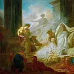 The grand priest Coresus sacrifices himself to save Callirhoe, Jean Honore Fragonard