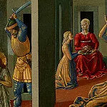 Benozzo (Benozzo di Lese) Gozzoli - The Dance of Salome, 1461-62, 23.8x34.3 cm, Detalj 