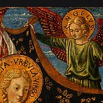 Benozzo (Benozzo di Lese) Gozzoli - Saint Ursula with Angels and Donor, 1455, 47x28.6