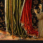 Беноццо Гоццоли - Св. Урсула с ангелами и донатором, 1455, фрагмент