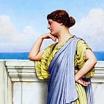 LOOKING OUT TO SEA, John William Godward