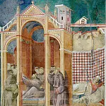 Legend of St Francis 21. Apparition to Fra Agostino and to Bishop Guido of Arezzo, Giotto di Bondone