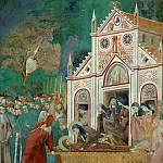 Legend of St Francis 23. St. Francis Mourned by St. Clare, Giotto di Bondone
