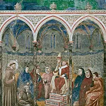 Legend of St Francis 17. St Francis Preaching before Honorius III, Giotto di Bondone