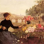 Виктор Габриель Жильбер - Парижский цветочный рынок