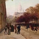 Виктор Габриель Жильбер - Площадь Антверпена и базилика Святого Сердца (Сакре-Кёр), Париж