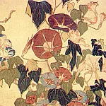Хокусай - Утренние красоты и древесная лягушка, 1833