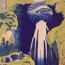 Хокусай - Водопад Амида